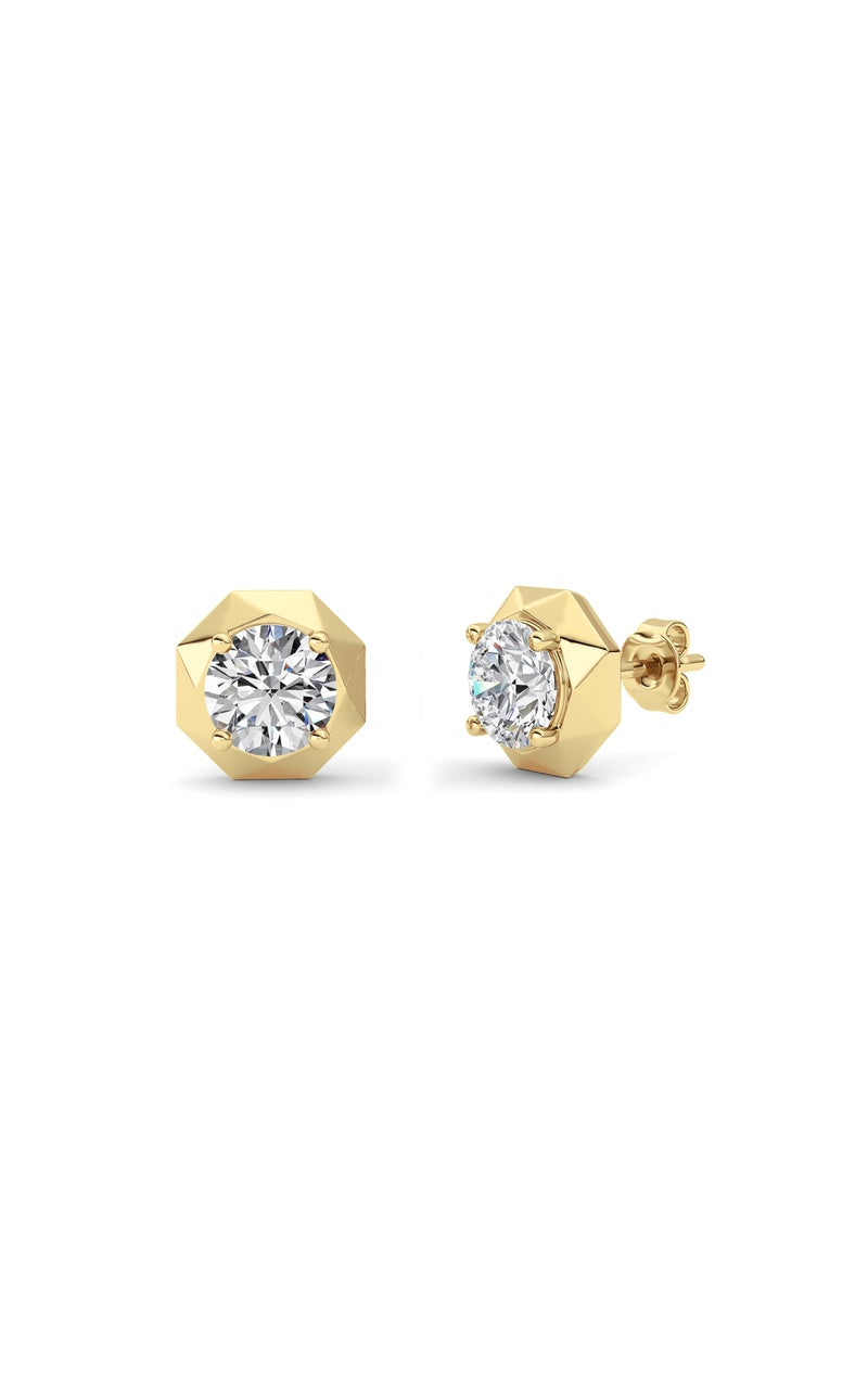 14K Yellow Gold Earring KJ02547E.RD-2-22F