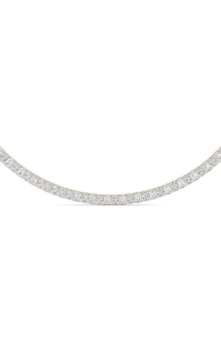33Cttw Emerald Lab Grown Diamond (F/VS ) Necklace in 14K Gold