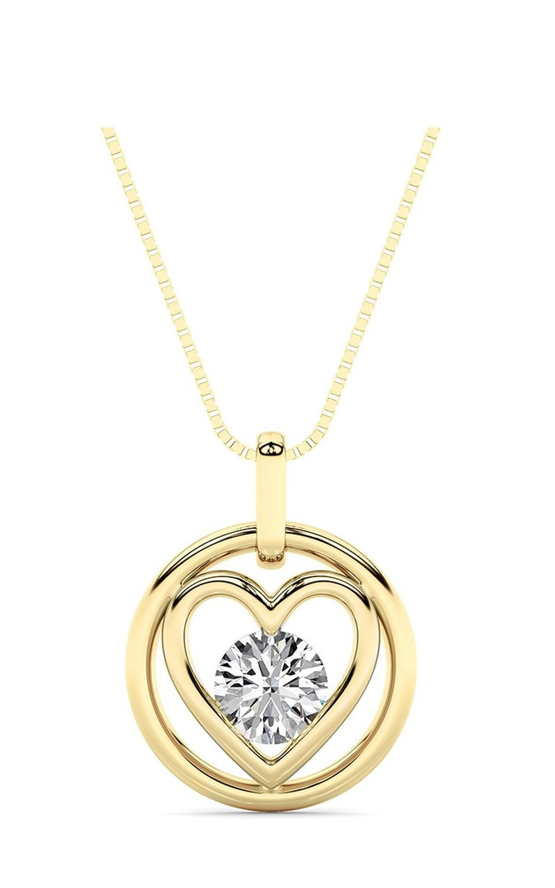 14K Yellow Gold Necklace KJ02576P.RD-0.75-22F