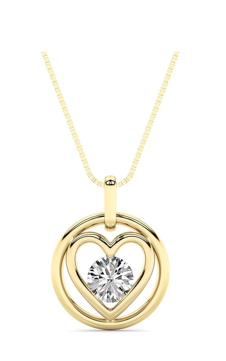 14K Yellow Gold Necklace KJ02576P.RD-0.75-22F
