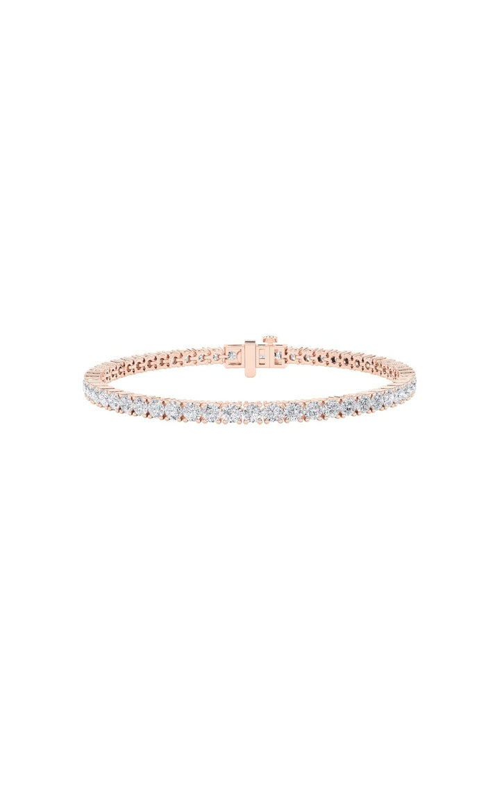6Cttw Round Shaped Lab Grown Diamond (F/VS) Tennis Bracelet in 14K Gold