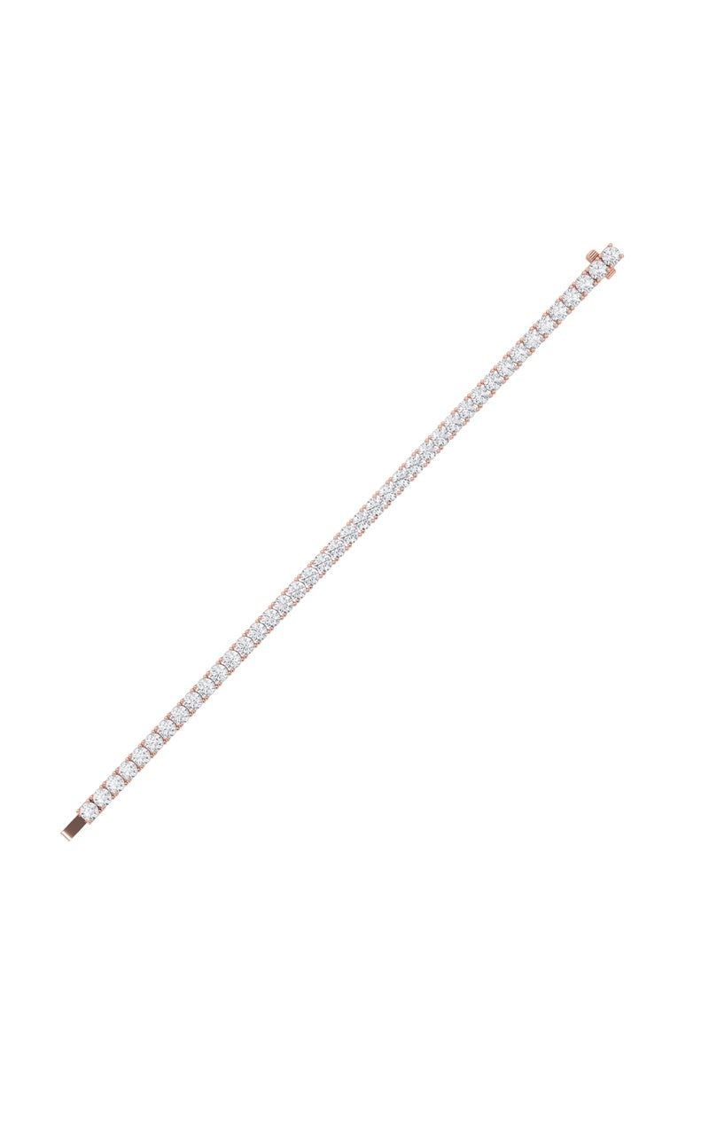 6Cttw Round Shaped Lab Grown Diamond (F/VS) Tennis Bracelet in 14K Gold
