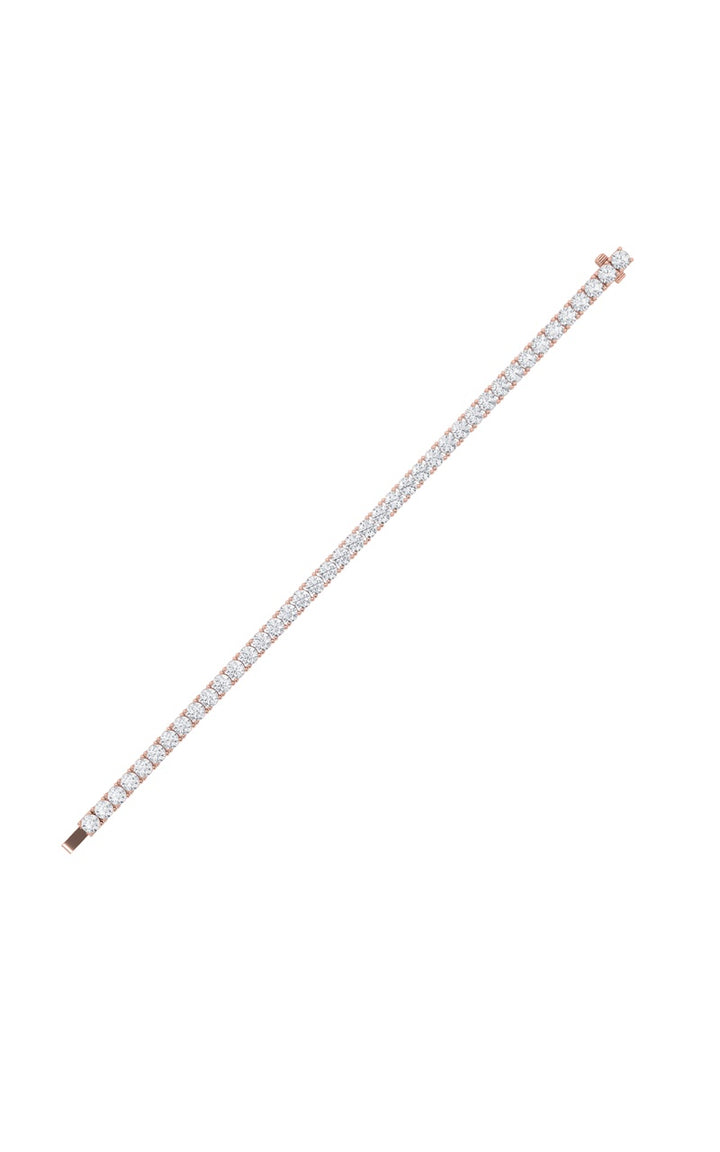 6Cttw Round Shaped Lab Grown Diamond (F/VS) Tennis Bracelet in 14K Gold