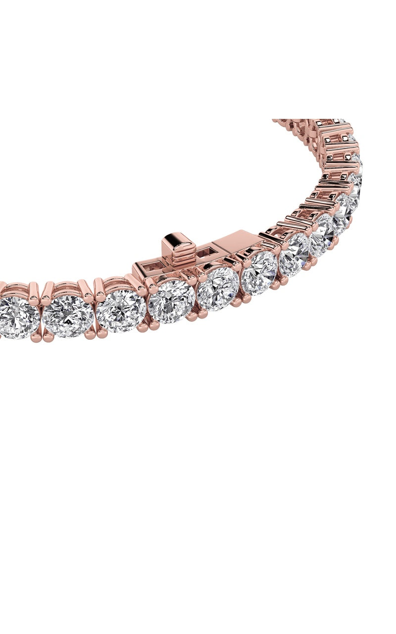 6Cttw Round Shaped Lab Grown Diamond (F/VS) Tennis Bracelet in 14K Gold