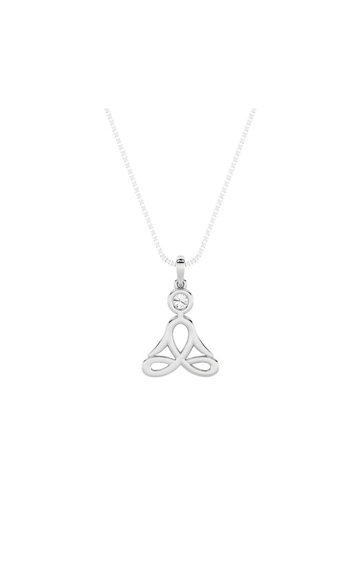 14K White Gold Necklace KJ01418P.RD-0.2-21F