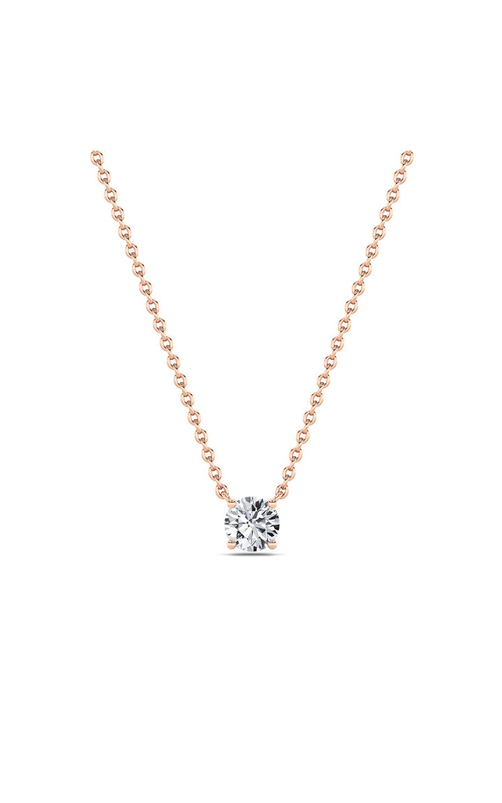 1.5Cttw Round Shaped Lab Grown Diamond (F/VS)  Necklace in 14K Gold