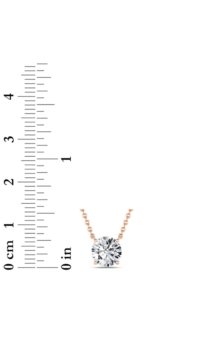 1.5Cttw Round Shaped Lab Grown Diamond (F/VS)  Necklace in 14K Gold