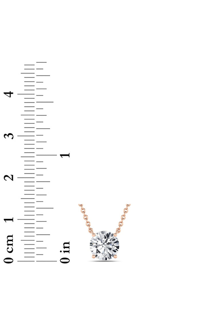 1.5Cttw Round Shaped Lab Grown Diamond (F/VS)  Necklace in 14K Gold