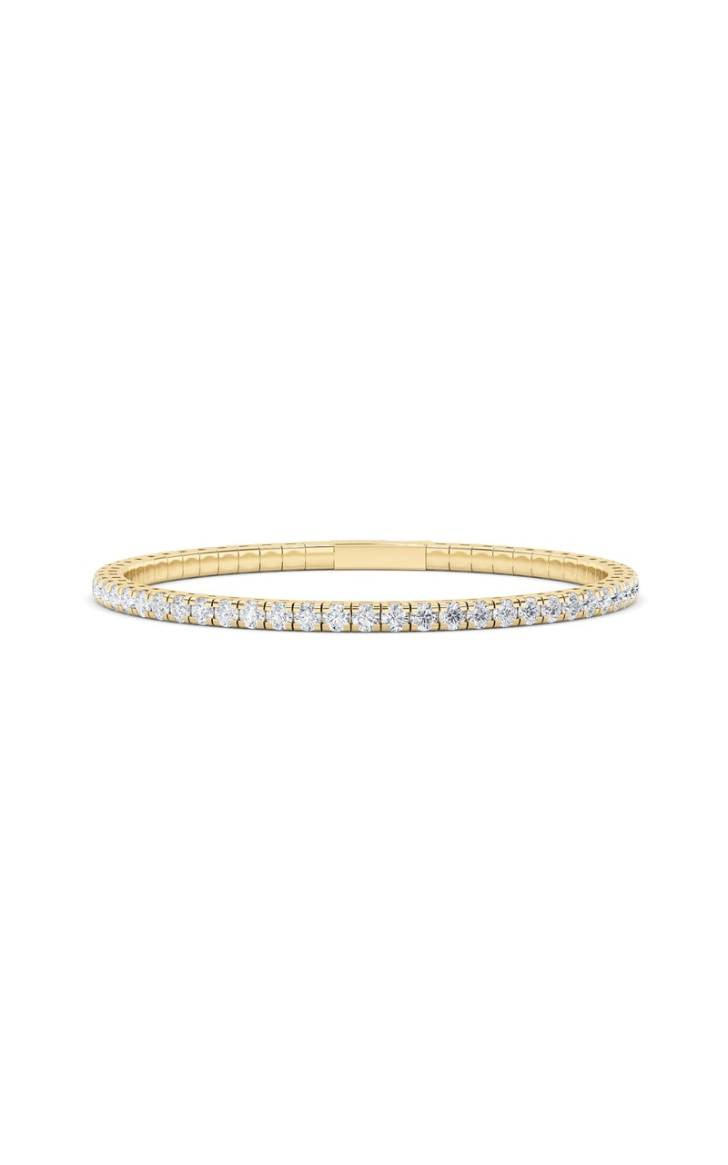 5.5Cttw Round Shaped Lab Grown Diamond (GVS)  Bracelet in 14K Gold
