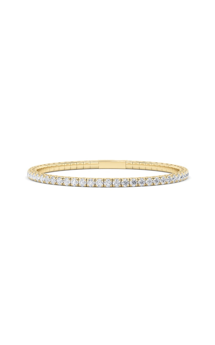 5.5Cttw Round Shaped Lab Grown Diamond (GVS)  Bracelet in 14K Gold