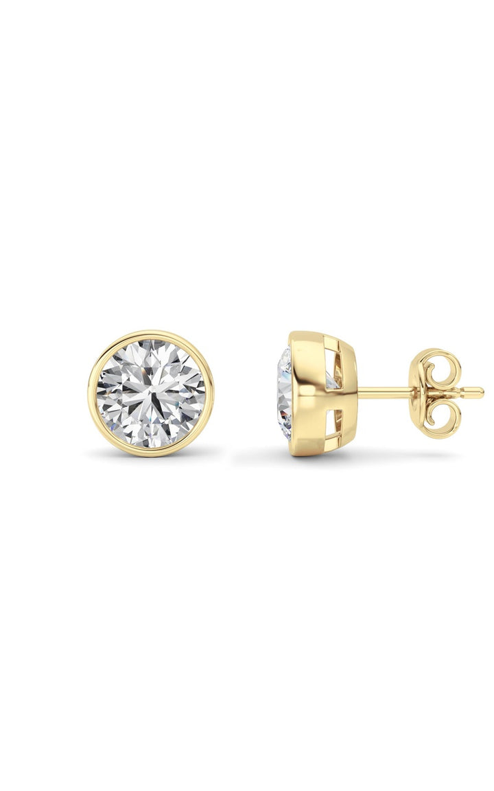 4CTW Round Shaped Lab Grown Diamond (F/VS) Earring in 14K White Gold