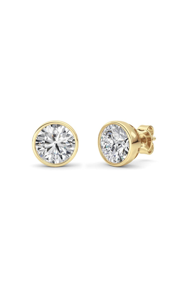 4CTW Round Shaped Lab Grown Diamond (F/VS) Earring in 14K White Gold