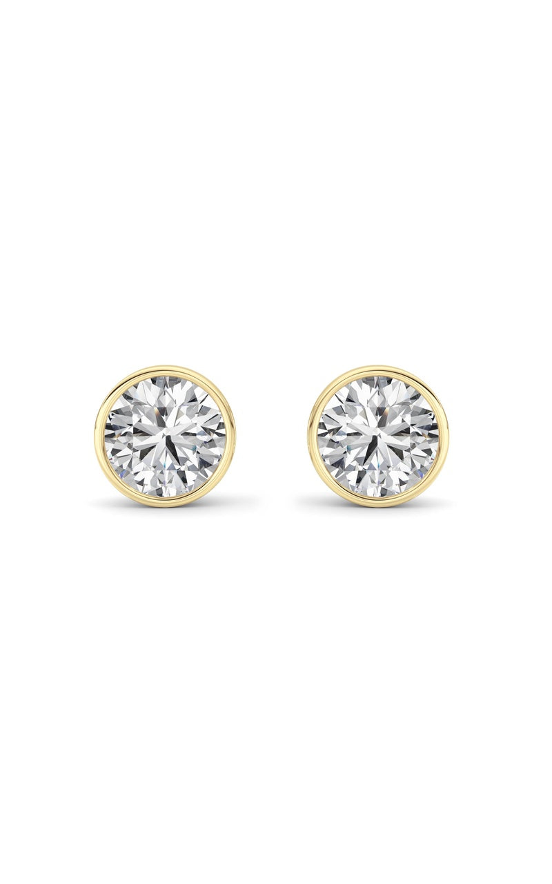 4CTW Round Shaped Lab Grown Diamond (F/VS) Earring in 14K White Gold