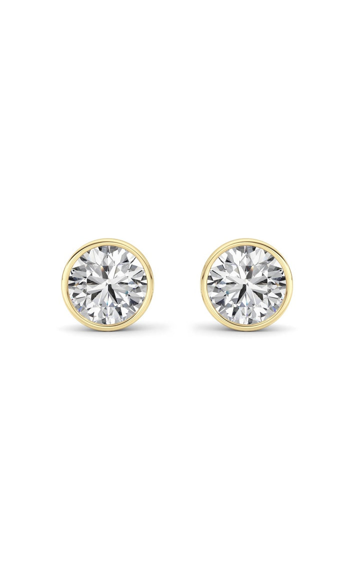 4CTW Round Shaped Lab Grown Diamond (F/VS) Earring in 14K White Gold