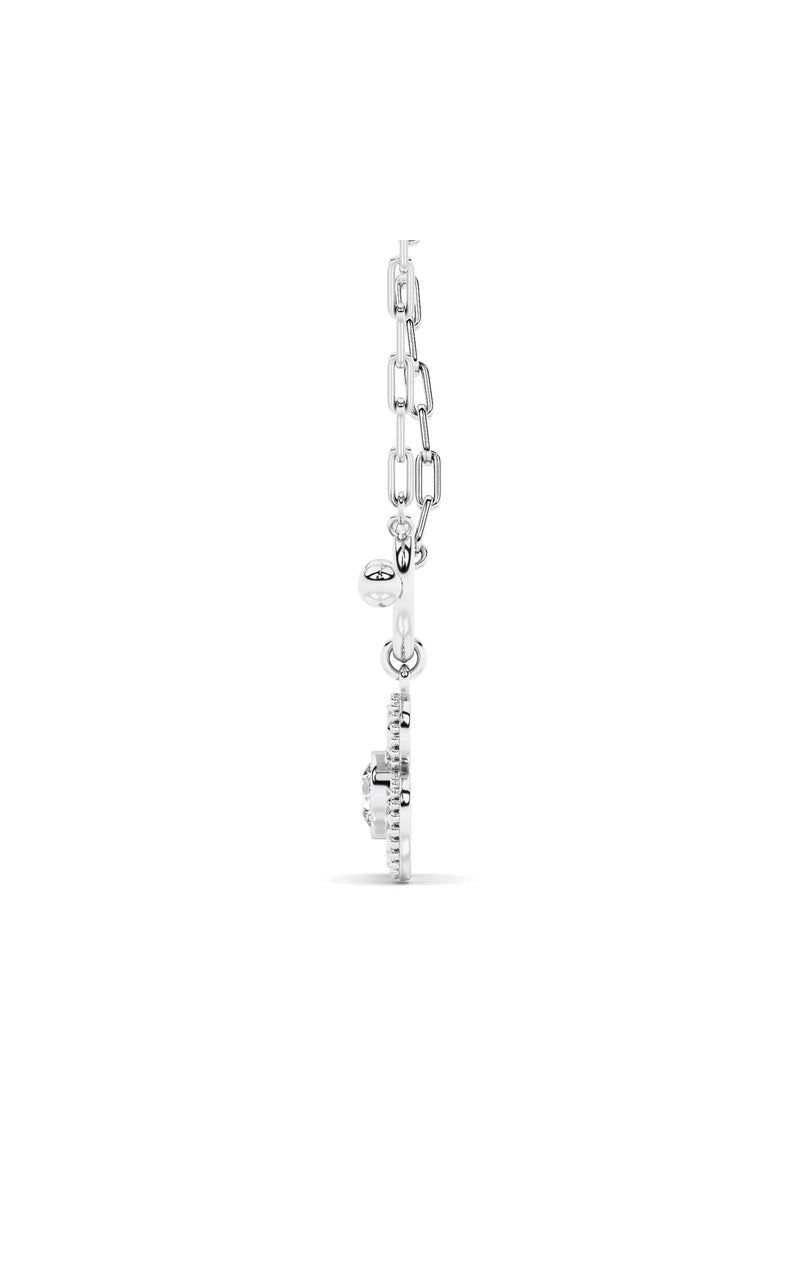 1CTW Round Shaped Lab Grown Diamond (F/VS) Necklace in 14K White Gold