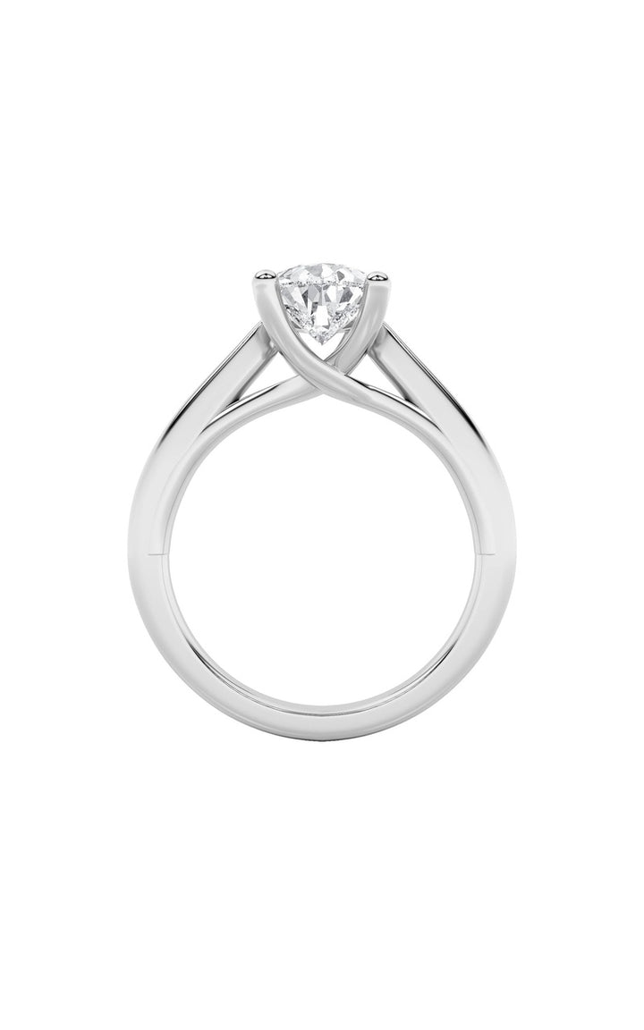 3CTW Pear Shaped Lab Grown Diamond (F/VS) Ring in 14K White Gold