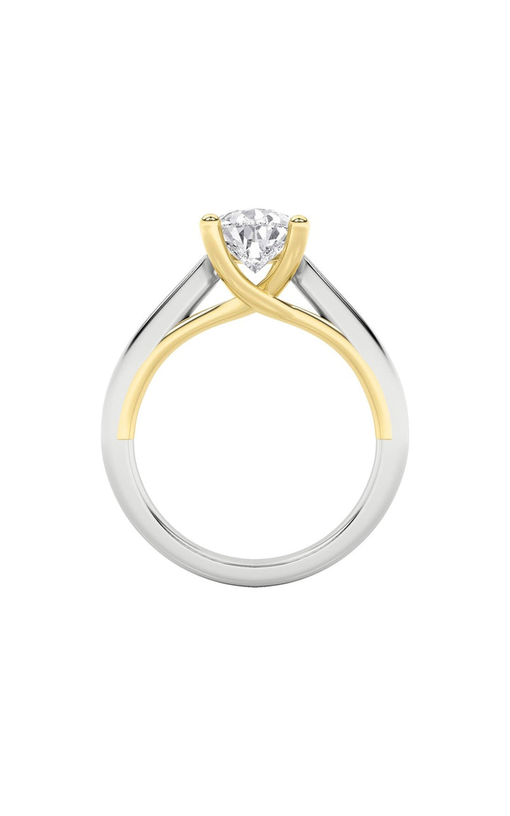 3CTW Pear Shaped Lab Grown Diamond (F/VS) Ring in 14K White Gold