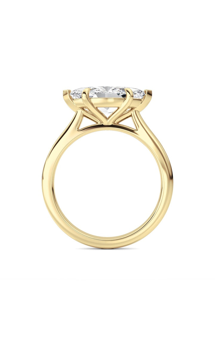 2CTW Marquise Shaped Lab Grown Diamond (F/VS) Ring in 14K White Gold