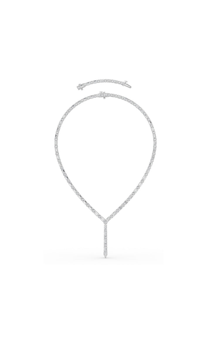 28Cttw Mix Shaped Lab Grown Diamond Necklace in 14K Gold (F/VS)