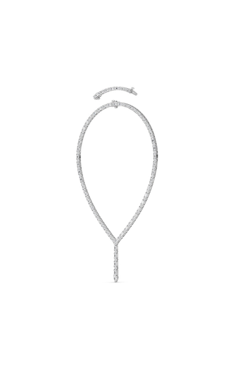 28Cttw Mix Shaped Lab Grown Diamond Necklace in 14K Gold (F/VS)