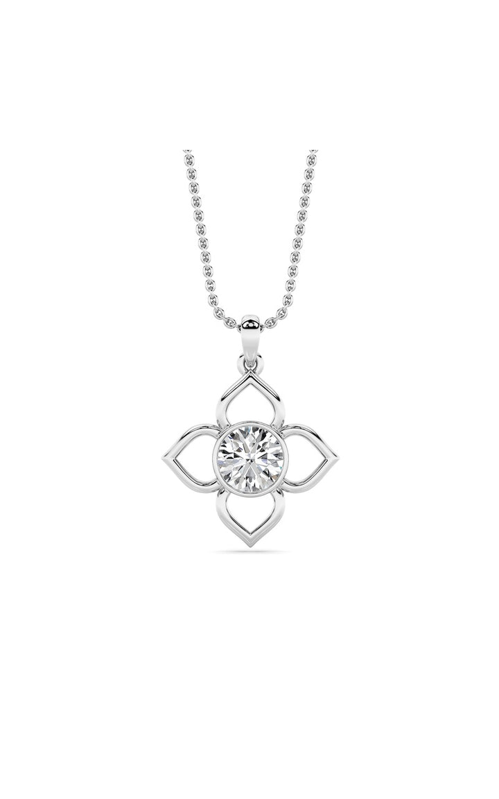 14K White Gold Necklace KJ02468P.RD-1-21F