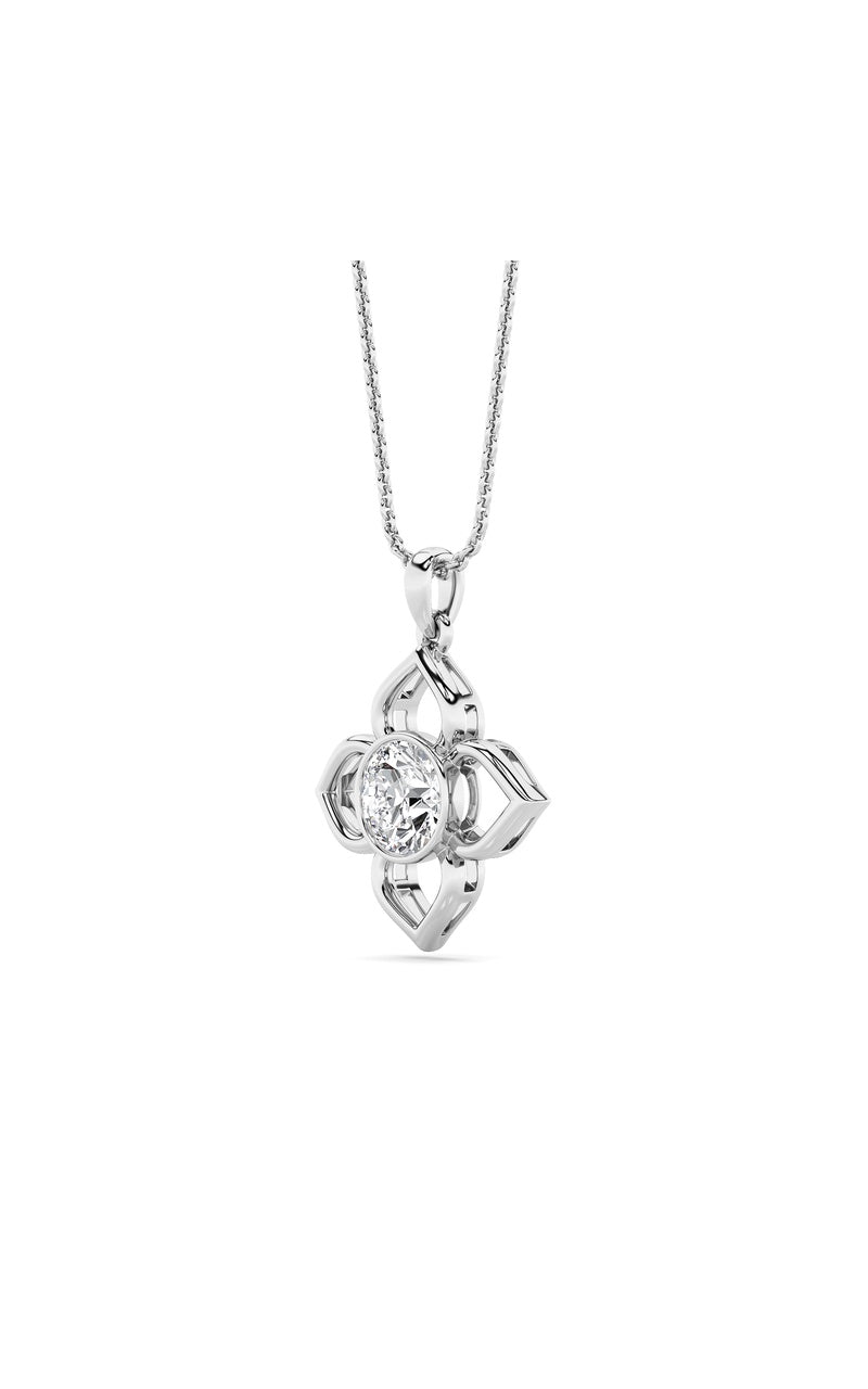 14K White Gold Necklace KJ02468P.RD-1-21F
