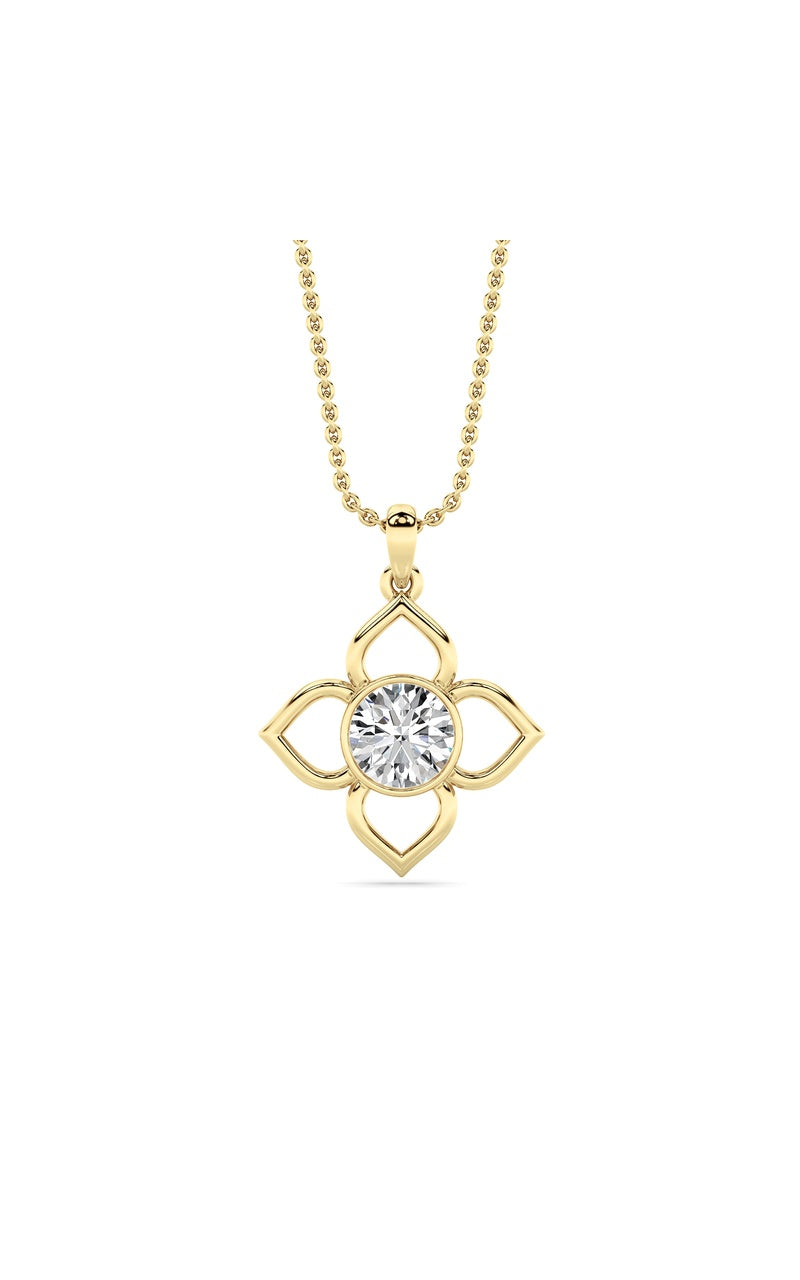 14K White Gold Necklace KJ02468P.RD-1-21F