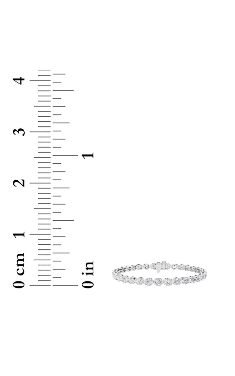 14K White Gold Bracelet KJ01856B.OV-5-21F