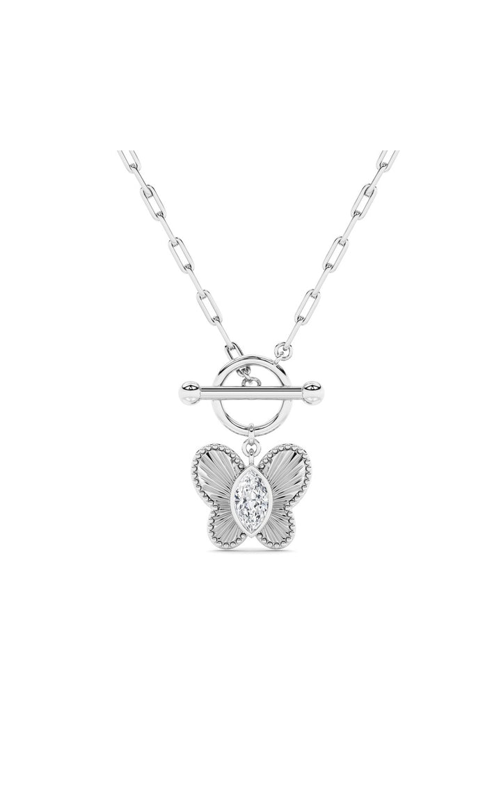 14K White Gold Necklace KJ03159N.MQ-1-21F
