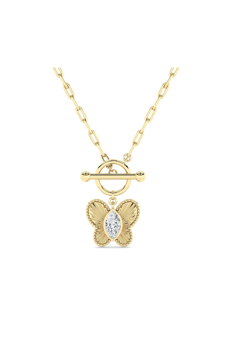 14K White Gold Necklace KJ03159N.MQ-1-21F