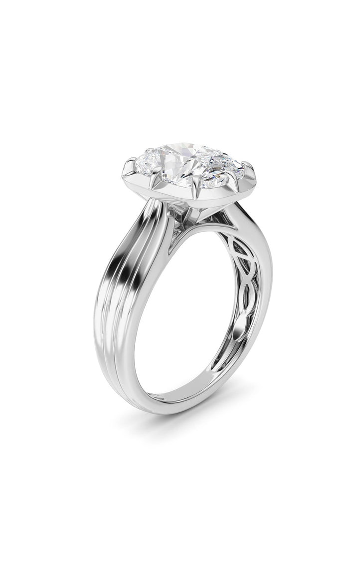 14K White Gold Ring KJ02491R.CE-3-21F