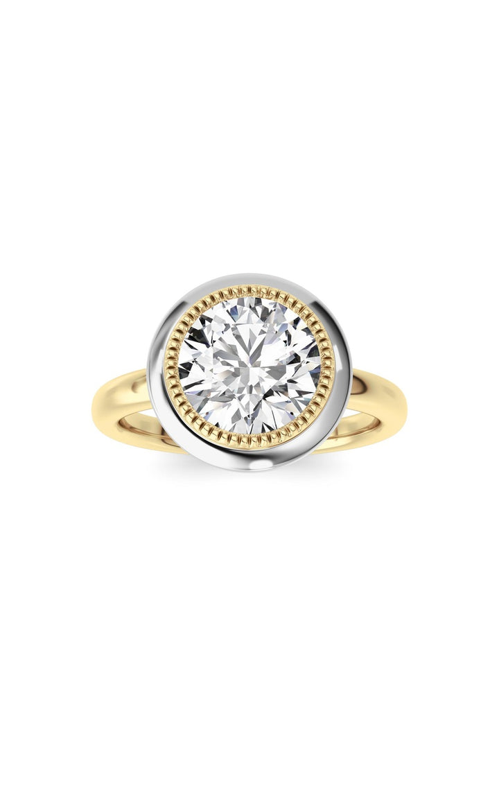 14K Yellow Gold, 14K White Gold Ring KJ03074R.RD-2-26F