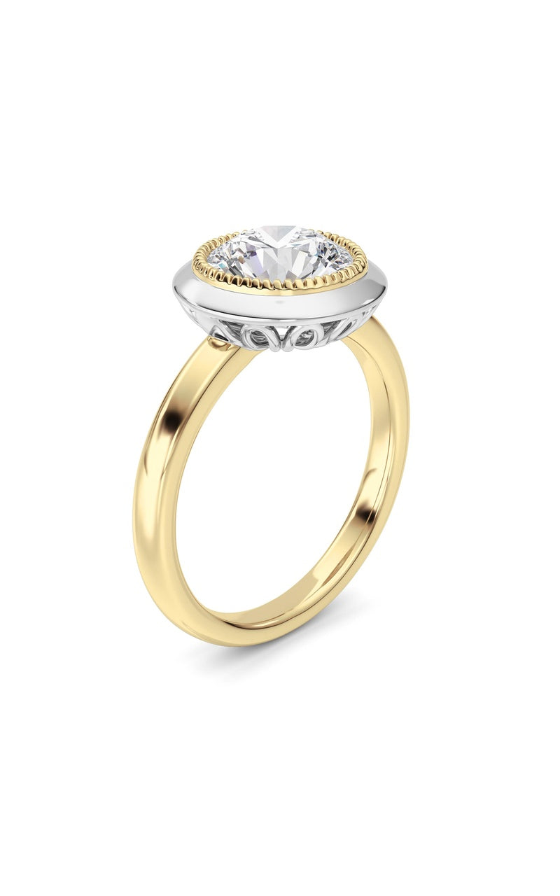 14K Yellow Gold, 14K White Gold Ring KJ03074R.RD-2-26F