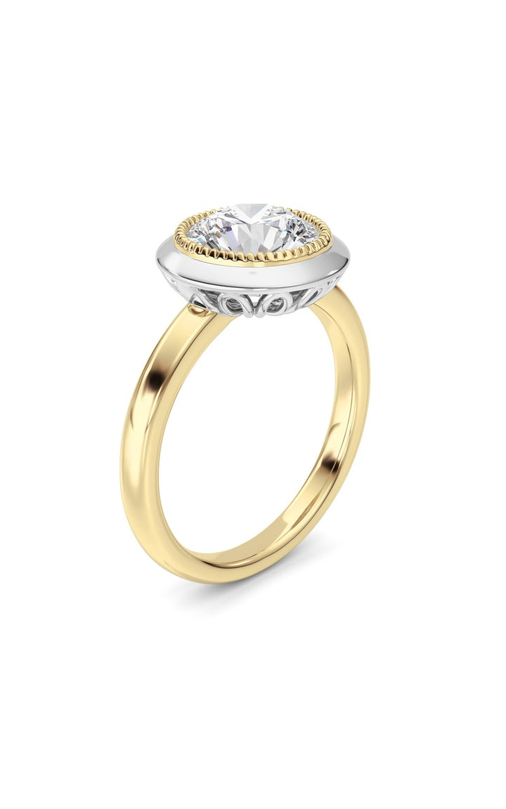 14K Yellow Gold, 14K White Gold Ring KJ03074R.RD-2-26F