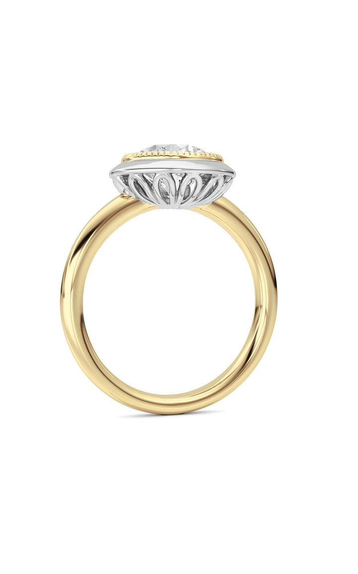 14K Yellow Gold, 14K White Gold Ring KJ03074R.RD-2-26F