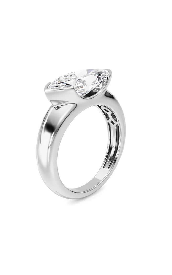 14K White Gold Ring KJ03288R.MQ-3-21F