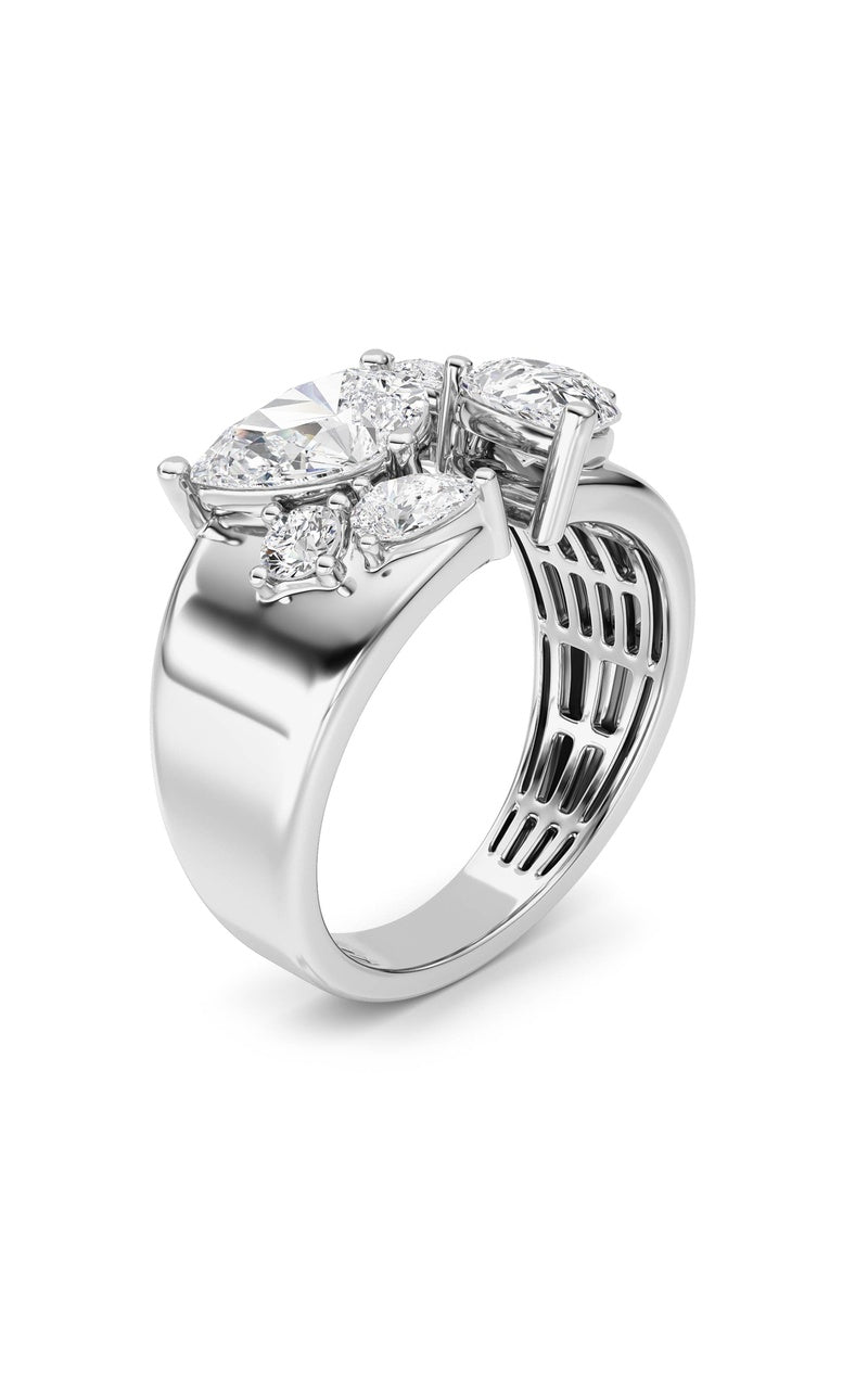 14K White Gold Ring KJ03307R.PS-RD-2.5-21F