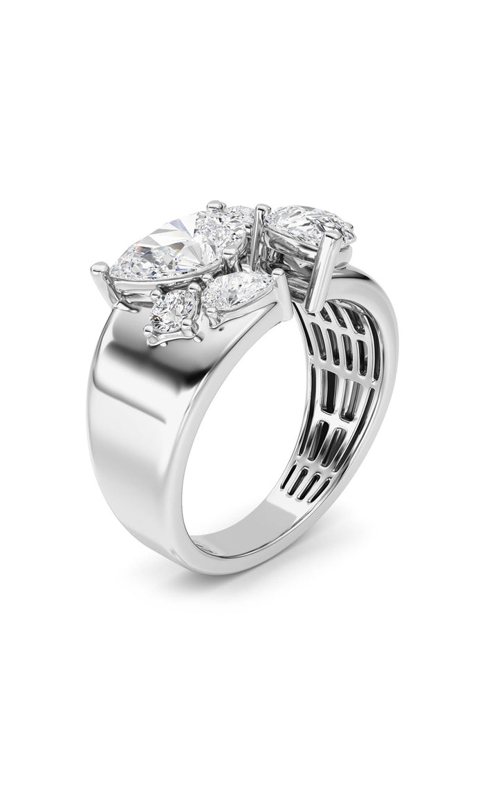 14K White Gold Ring KJ03307R.PS-RD-2.5-21F
