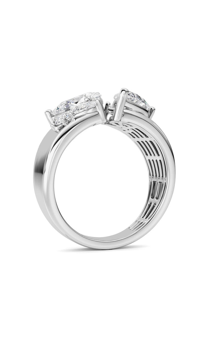 14K White Gold Ring KJ03307R.PS-RD-2.5-21F