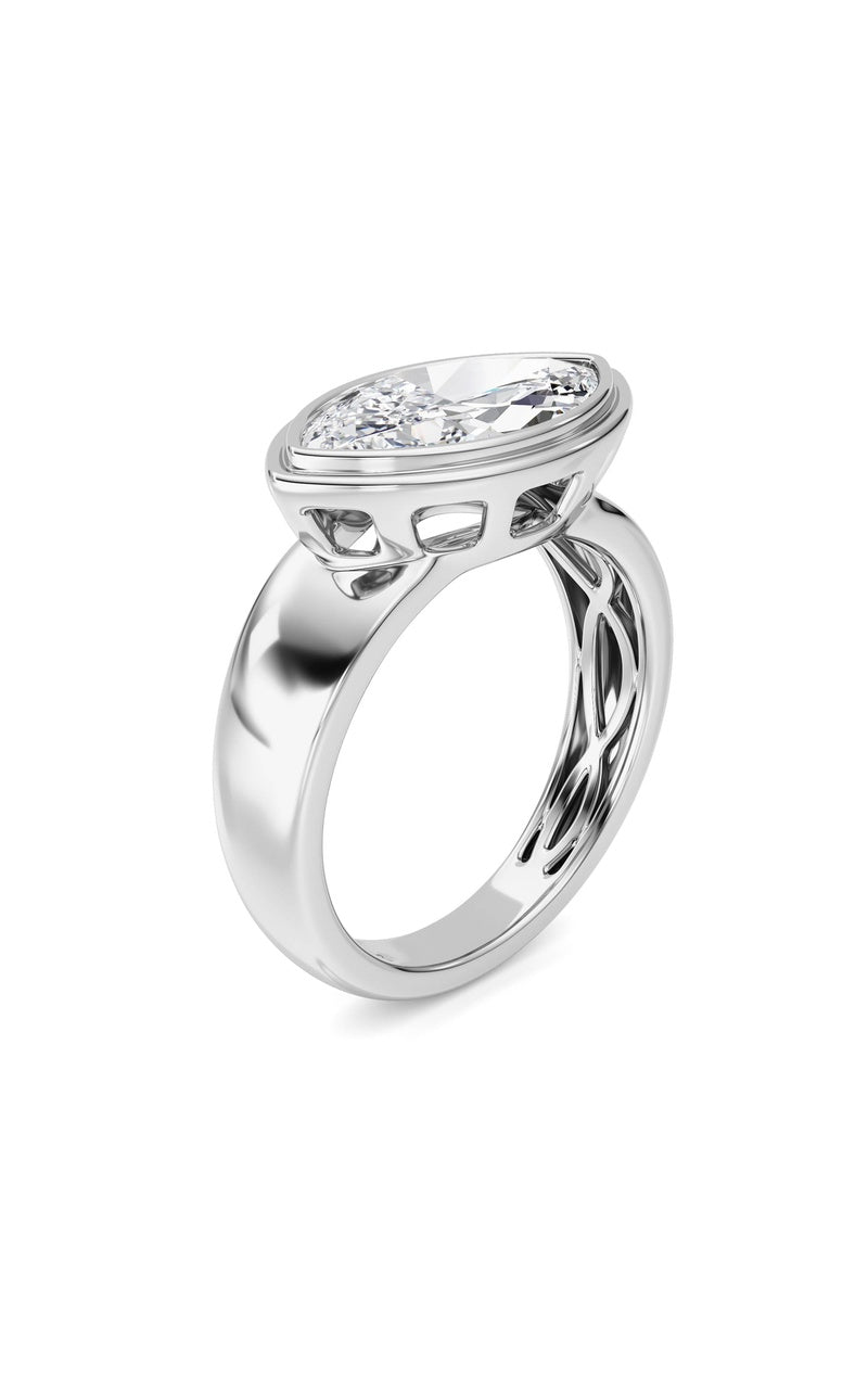 14K White Gold Ring KJ03334R.MQ-3-21F