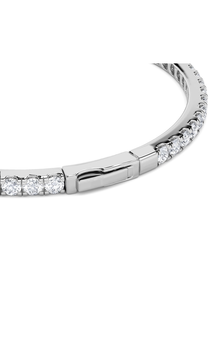 5.5Cttw Round Shaped Lab Grown Diamond (GVS)  Bracelet in 14K Gold