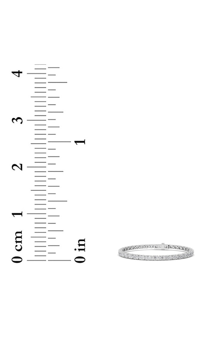7Cttw Oval Shaped Lab Grown Diamond (F/VS) Tennis Bracelet in 14K Gold