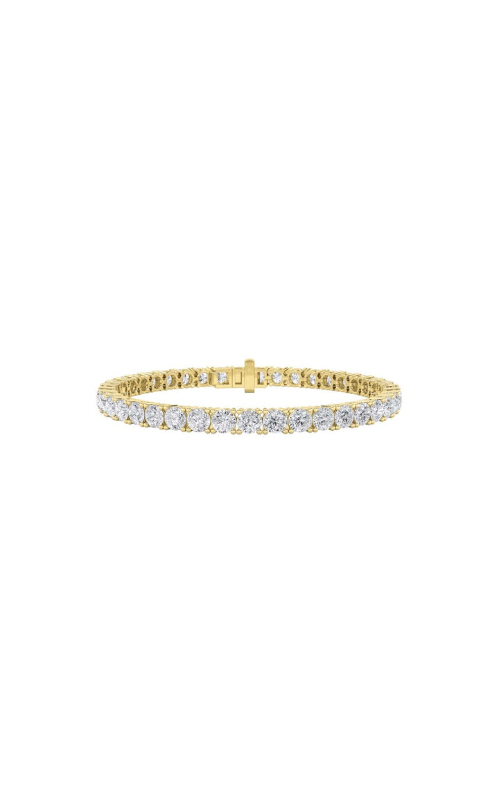 14Cttw Round Shaped Lab Grown Diamond (F/VS) Classic Tennis Bracelet in 14K Gold