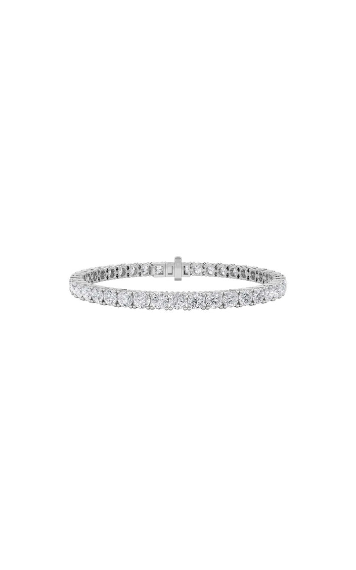15Cttw Round Shaped Lab Grown Diamond (F/VS) Tennis Bracelet in 14K Gold