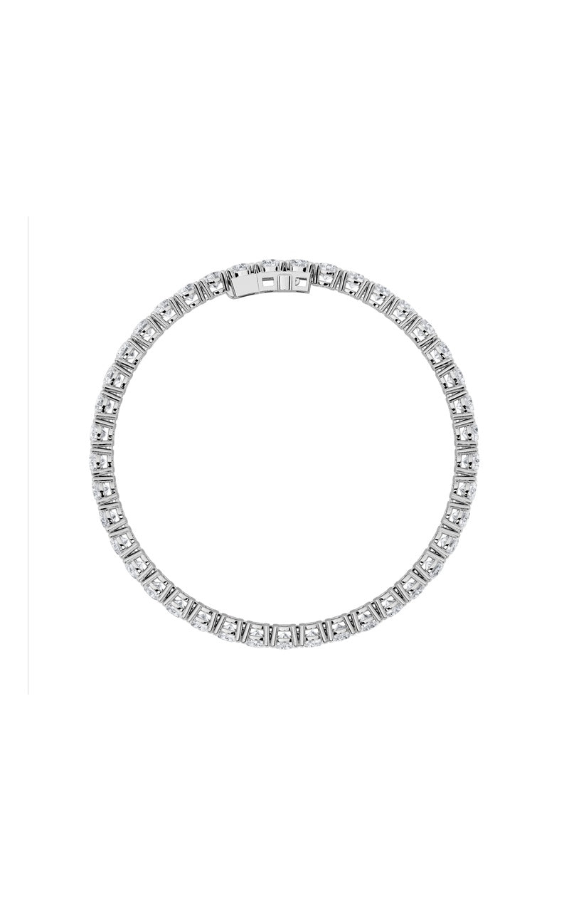 15Cttw Round Shaped Lab Grown Diamond (F/VS) Tennis Bracelet in 14K Gold