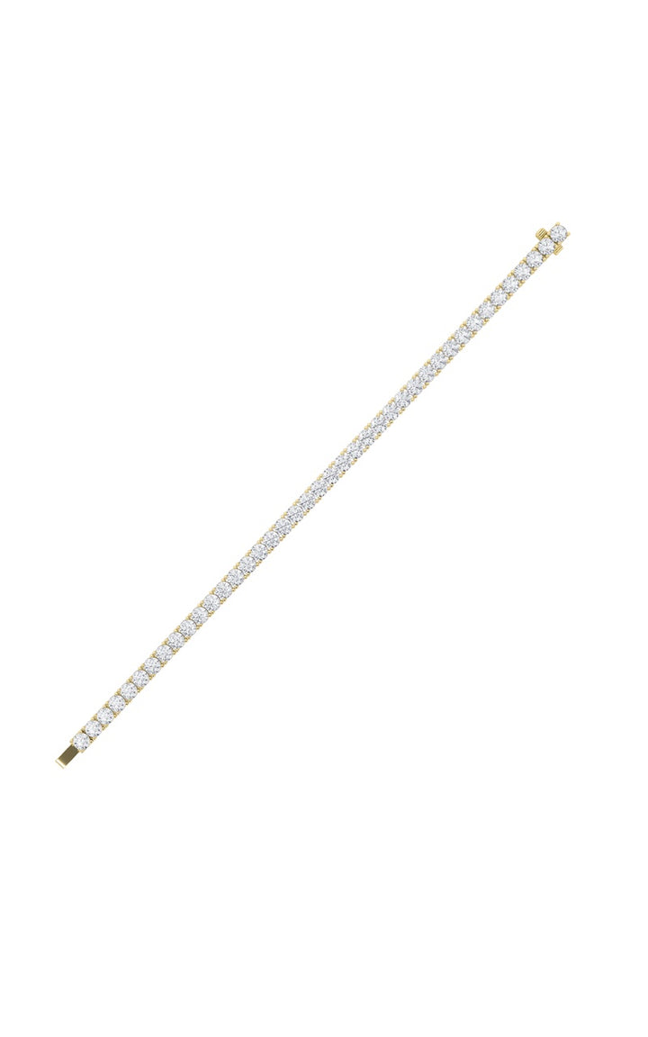 5Cttw Round Shaped Lab Grown Diamond (F/VS) Tennis Bracelet in 14K Gold