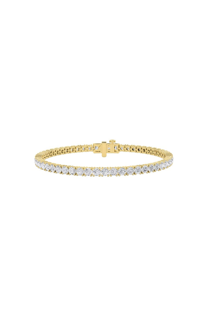 6Cttw Round Shaped Lab Grown Diamond (F/VS) Tennis Bracelet in 14K Gold