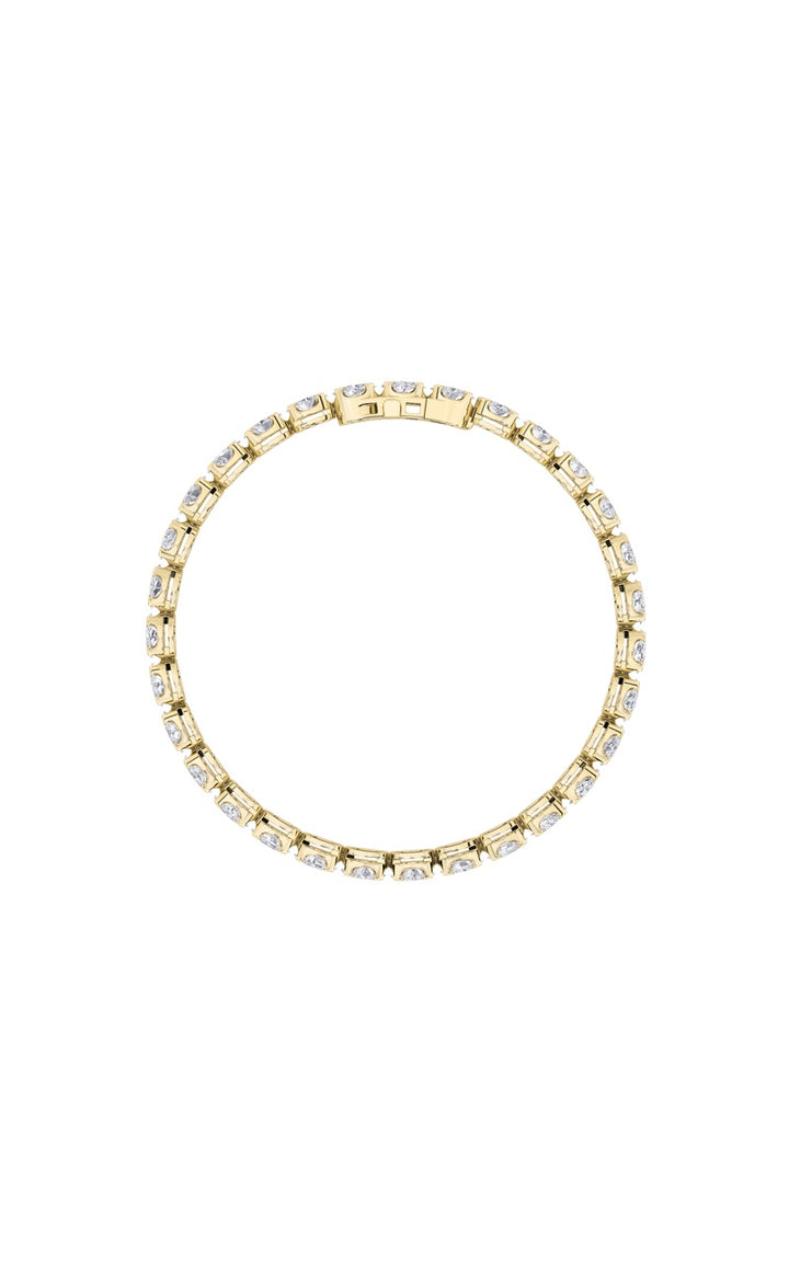 10.5Cttw Oval Shaped Lab Grown Diamond (F/VS) Bracelet in 14K Gold