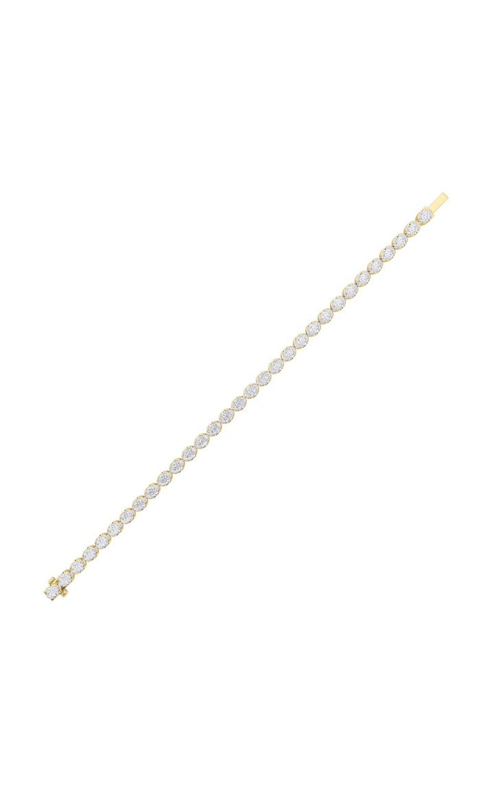 10.5Cttw Oval Shaped Lab Grown Diamond (F/VS) Bracelet in 14K Gold