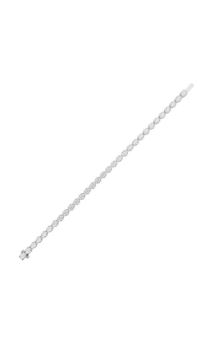 11Cttw Oval Shaped Lab Grown Diamond (F/VS) Bracelet in 14K Gold